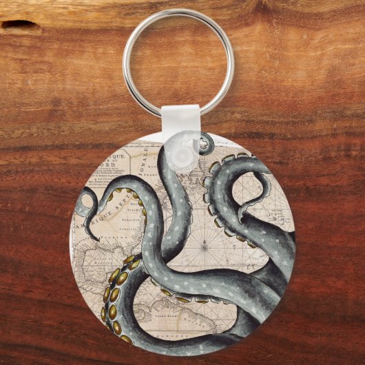 Tentacles Grey Map  Sleutelhanger (Voorkant)