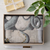 Tentacles Grey Map  Tissuepapier (Geschenk)