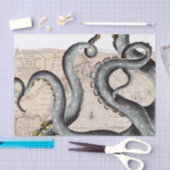 Tentacles Grey Map  Tissuepapier (Craft)