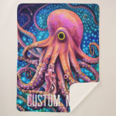Tentacles Kraken Menacing Scary Whimsical Custom Sherpa Deken (Voorkant)