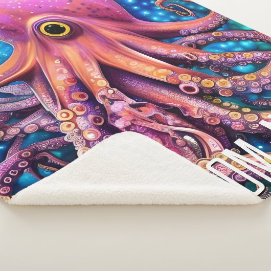 Tentacles Kraken Menacing Scary Whimsical Custom Sherpa Deken (3/4)
