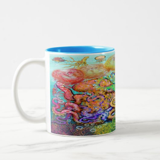 Tentacles Mug à café à deux tons (Gauche)