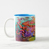 Tentacles Mug à café à deux tons (Gauche)