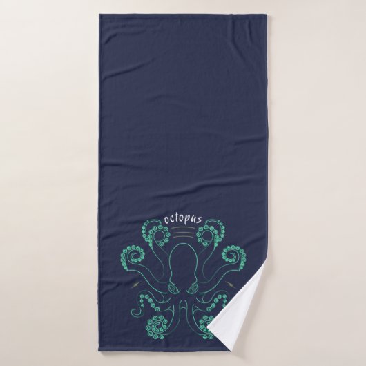 Tentacules de céphalopodes octopus (Serviette de bain)