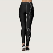 tentacules de pieuvre grises sur leggings noirs (Dos)