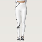 tentacules de pieuvre sur leggings blancs (Devant)