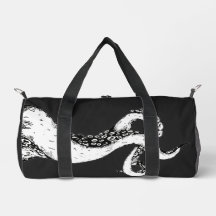 tentacules de pieuvre sur sac de sport noir