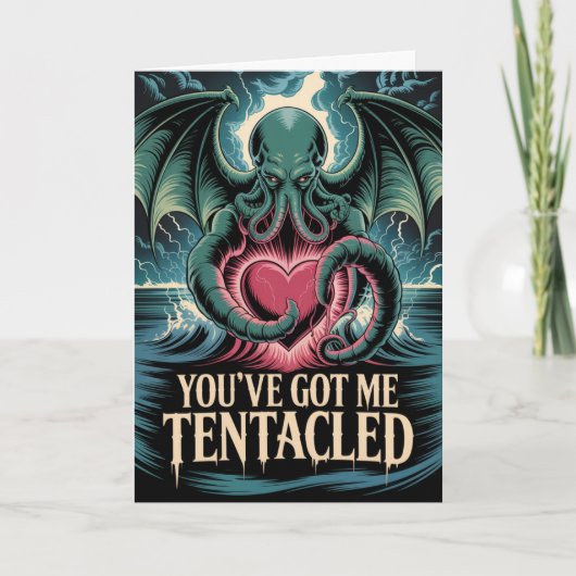Tentakel Valentijnkaart Cthulhu Eldritch Lovecra Kaart (Voorkant)