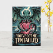 Tentakel Valentijnkaart Cthulhu Eldritch Lovecra Kaart (Gele Bloem)