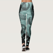 Tentakels, groen seafoam in de Leggings van het Ze (Achterkant)
