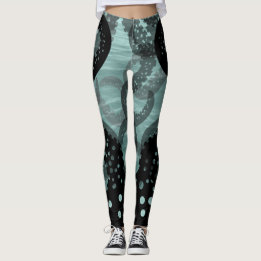Tentakels, groen seafoam in de Leggings van het Ze