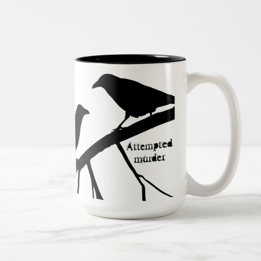 Tentative de grand jeu de mot Meurtre Crow Mug (Droit)