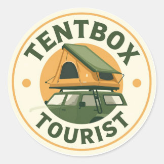Tentbox Toeristensticker Ronde Sticker