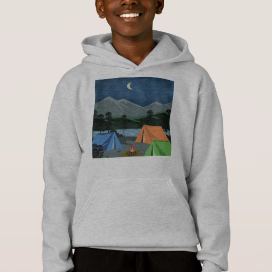 Tente campant sous les étoiles T-shirt Garçons (Devant)