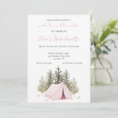 Tente de camping Bachelorette Party Invitation (Debout devant)