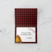 Tente de camping et feu de camp avec Merci photo (Intérieur)