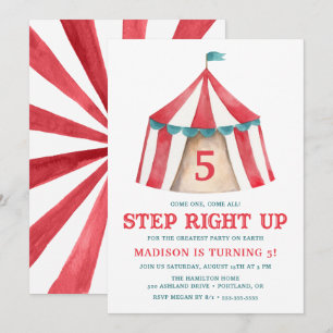 Tente de cirque vintage Invitation à une fête d'
