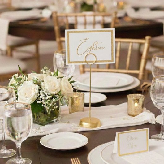 Tente de numéro de table de mariage en feuille d'a