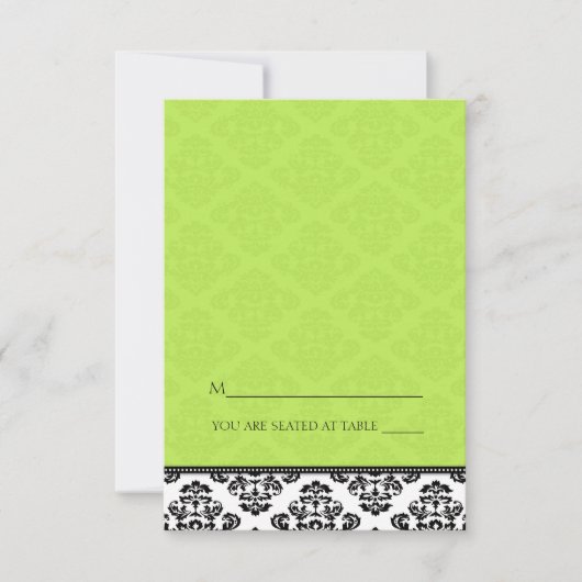 Tente de pliage vert Damask Cartes de place (Devant)