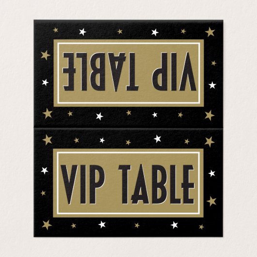 Tente de table VIP avec étoiles d'or (Outside Unfolded)