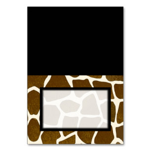 Tented Giraffe Print Blank Place Card Tablecard Kaart