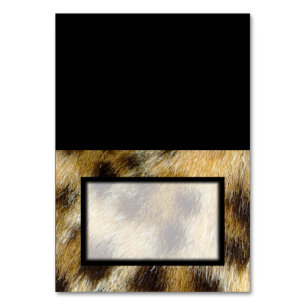 Tented Leopard Print Blank Place Card Tablecard Kaart