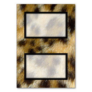 Tented Leopard Print Blank Place Card Tablecard Kaart