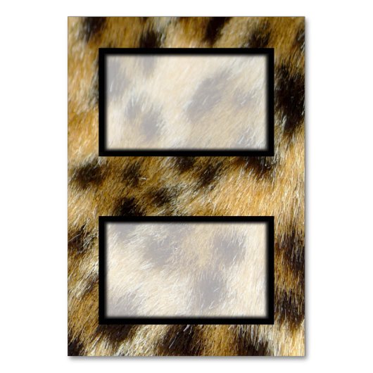 Tented Leopard Print Blank Place Card Tafelkaart Kaart (Voorkant)