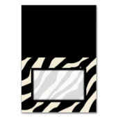 Tented Zebra Print Blank Place Card Tafelkaart Kaart (Voorkant)