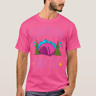 Tentenkamp Vrouwen Meisjes Camping Koningin T-shirt