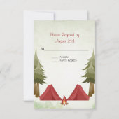 Tentes de camping Campfire Woodland Wedding Carte (Dos)