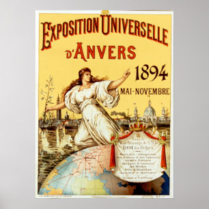  tentoonstelling Universelle d'Anvers 1894 Poster