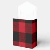 Tentpapier Favor Box Rood Plaid Zwart Beer Bedankdoosjes (Geopend)