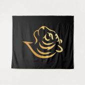 Tenture 黄金の虎 Gold Tiger – Japanese Minimalist (Devant (Horizontal))