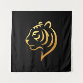 Tenture 黄金の虎 Gold Tiger – Japanese Minimalist Art (Devant)