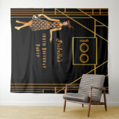 Tenture 100e anniversaire or noir art déco des années 1920 (En situation (horizontale))