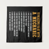 Tenture 10 Raisons d'être avec un mécanicien mécanique drô (Devant (Horizontal))