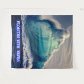 Tenture 11.Bleu des vagues océaniques, les amoureux de l'o (Devant (Horizontal))