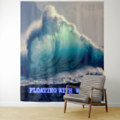 Tenture 11.Vagues de l'océan bleu, cadeaux pour les amoure (En situation)