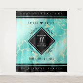 Tenture 11ème anniversaire de Mariage turquoise (Devant)