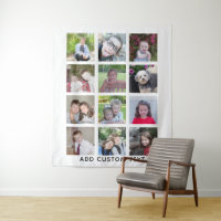 12 Photo Instagram Collage - blanc avec type noir