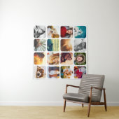 Tenture 16 Modèle photo Grille blanche arrondie (En situation (horizontale))