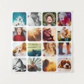 Tenture 16 Modèle photo Grille blanche arrondie (Devant)