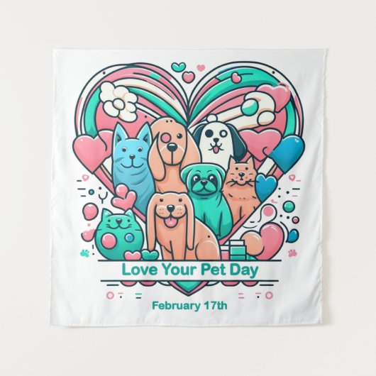 Tenture 17 fév Love Your Pet Day (Devant)