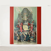 Tenture 1896 Caricature de Punch "The Great Unknown" (Devant)