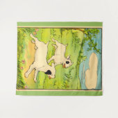 Tenture 1914 deux chiens en course (Devant (Horizontal))