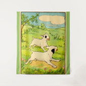Tenture 1914 deux chiens en course (Devant)