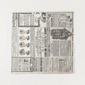 Tenture 1919 Paris Mode : Page de journaux anciens (Devant (Horizontal))