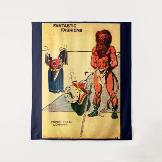 Tenture 1930 Prince Thun Lion Man poupée papier Flash Gord (Devant)