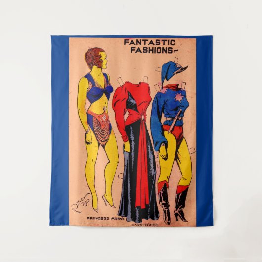 Tenture 1930 Princess Aura poupée papier no 1 Flash Gordon (Devant)